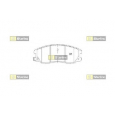 BD S498 STARLINE Комплект тормозных колодок, дисковый тормоз