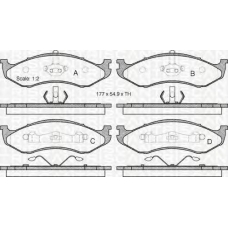 8110 80525 TRIDON Brake pads - front