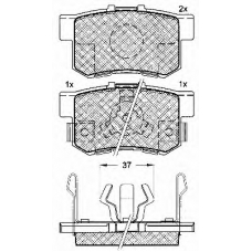 10916 BSF Комплект тормозных колодок, дисковый тормоз