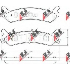 36754 ABS Комплект тормозных колодок, дисковый тормоз