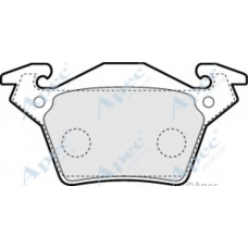 PAD1077 APEC Комплект тормозных колодок, дисковый тормоз