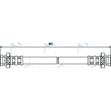 HOS3474 APEC Тормозной шланг