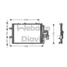82D0225495A WEBASTO Конденсатор, кондиционер