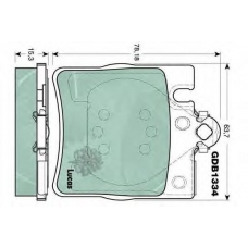 GDB1334 TRW Комплект тормозных колодок, дисковый тормоз