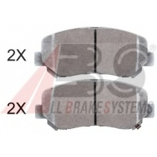 37929 ABS Комплект тормозных колодок, дисковый тормоз