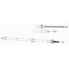 CT02156 CEF Трос, стояночная тормозная система