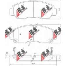 37312 ABS Комплект тормозных колодок, дисковый тормоз