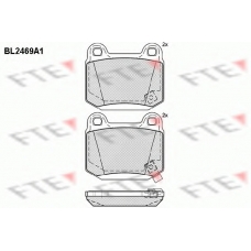 BL2469A1 FTE Комплект тормозных колодок, дисковый тормоз