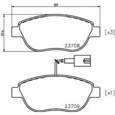 8DB 355 018-831 HELLA Комплект тормозных колодок, дисковый тормоз