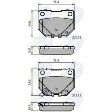 CBP31739 COMLINE Комплект тормозных колодок, дисковый тормоз