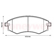 572347B BENDIX Комплект тормозных колодок, дисковый тормоз