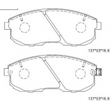 KD1710 ASIMCO Комплект тормозных колодок, дисковый тормоз