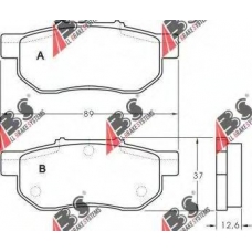 36870 ABS Комплект тормозных колодок, дисковый тормоз