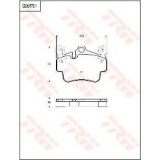 GDB7721 TRW Комплект тормозных колодок, дисковый тормоз