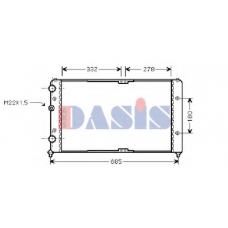 040038N AKS DASIS Радиатор, охлаждение двигателя