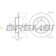 DBA886S BREMSI Тормозной диск