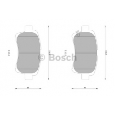 0 986 AB1 014 BOSCH Комплект тормозных колодок, дисковый тормоз