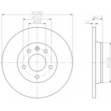 8DD 355 105-611 HELLA Тормозной диск