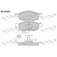 BL1361A4 FTE Комплект тормозных колодок, дисковый тормоз
