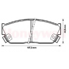 572181B BENDIX Комплект тормозных колодок, дисковый тормоз