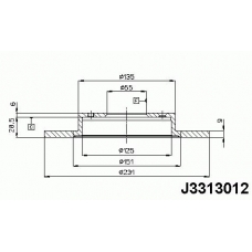 J3313012 NIPPARTS Тормозной диск