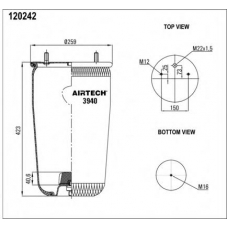 3940 P Airtech Кожух пневматической рессоры