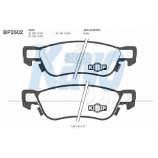 BP-3502 KAVO PARTS Комплект тормозных колодок, дисковый тормоз