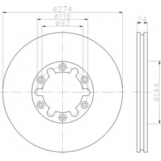 MDC1412 MINTEX Тормозной диск