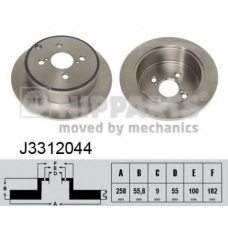 J3312044 NIPPARTS Тормозной диск