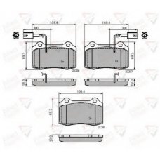 ADB11758 COMLINE Комплект тормозных колодок, дисковый тормоз