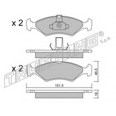 095.0 TRUSTING Комплект тормозных колодок, дисковый тормоз