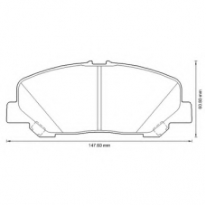 572652B BENDIX Комплект тормозных колодок, дисковый тормоз