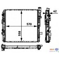 8MK 376 721-111 HELLA Радиатор, охлаждение двигателя