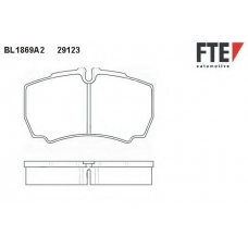 BL1869A2 FTE Комплект тормозных колодок, дисковый тормоз