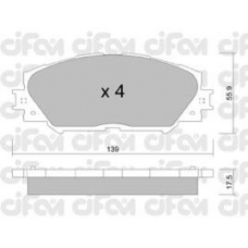 822-747-0 CIFAM Комплект тормозных колодок, дисковый тормоз