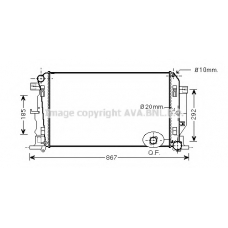 MSA2446 AVA Радиатор, охлаждение двигателя