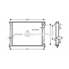 CR2116 AVA Радиатор, охлаждение двигателя