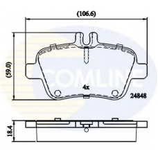 CBP02209 COMLINE Комплект тормозных колодок, дисковый тормоз