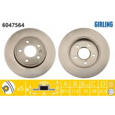 6047564 GIRLING Тормозной диск