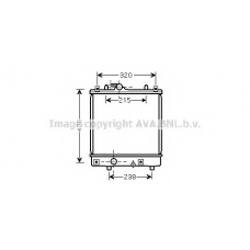 OLA2382 AVA Радиатор, охлаждение двигателя