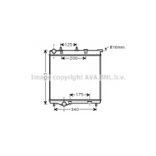 PEA2288 AVA Радиатор, охлаждение двигателя
