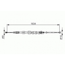 1 987 477 988 BOSCH Трос, стояночная тормозная система