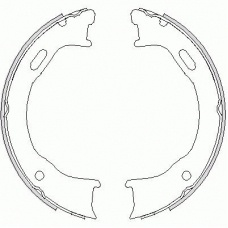 Z4747.00 WOKING Комплект тормозных колодок, стояночная тормозная с