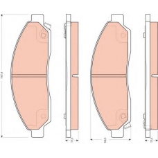 GDB3466 TRW Комплект тормозных колодок, дисковый тормоз