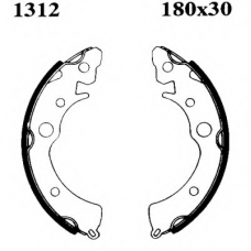 01312 BSF Комплект тормозных колодок