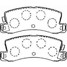 A2N095 AISIN Комплект тормозных колодок, дисковый тормоз