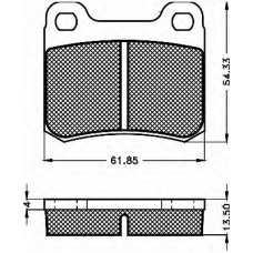 10461 BSF Комплект тормозных колодок, дисковый тормоз