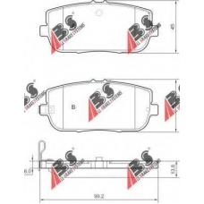 37550 ABS Комплект тормозных колодок, дисковый тормоз