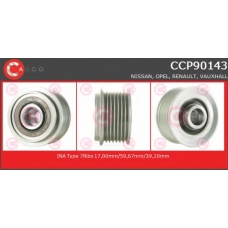 CCP90143 CASCO Ременный шкив, генератор