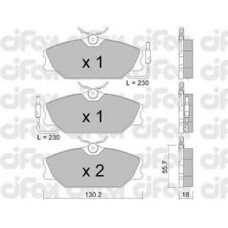 822-142-1 CIFAM Комплект тормозных колодок, дисковый тормоз
